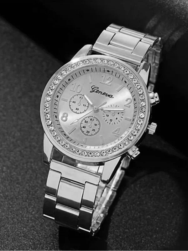 Elevate Your Style with Diamond Inlaid Rhinestone Watches and Jewelry - Image 2