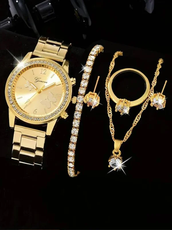 Elevate Your Style with Diamond Inlaid Rhinestone Watches and Jewelry - Image 5