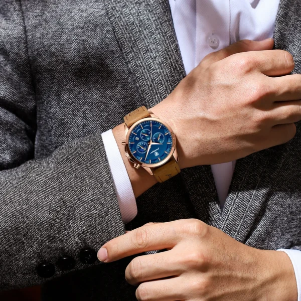 POEDAGAR Men's Quartz Watch - Image 2