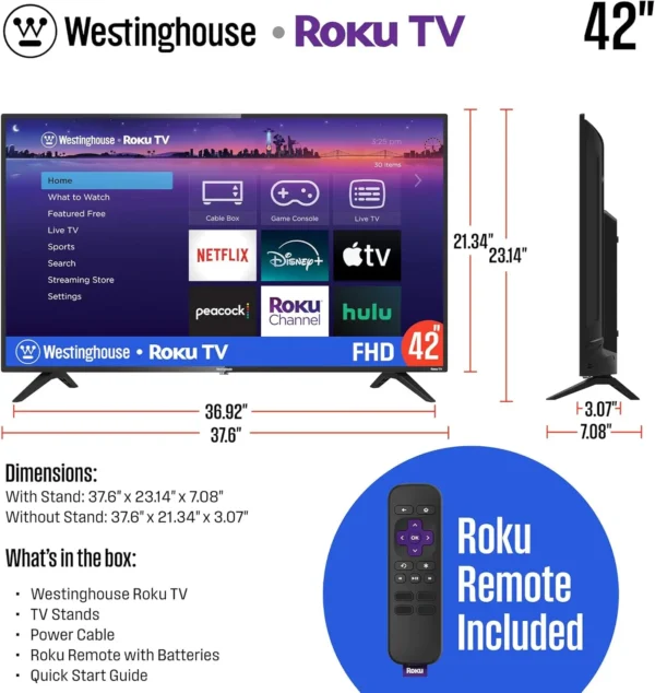 42" Roku Smart LED TV - Image 5