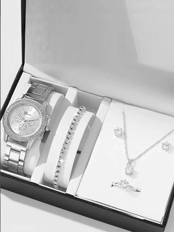 Elevate Your Style with Diamond Inlaid Rhinestone Watches and Jewelry - Image 3