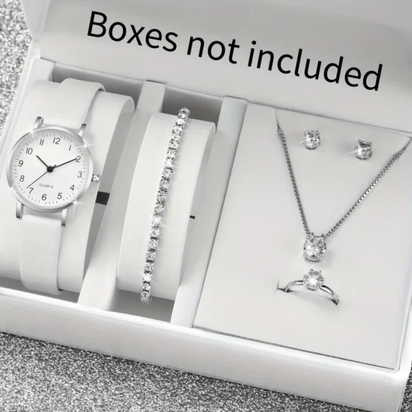 6 Pcs Women's Watch & Jewelry Set - Image 3