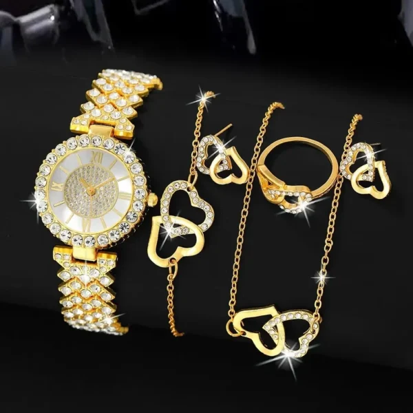 6 Pcs Women's Luxury Watch & Bracelet Set - Image 6