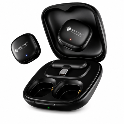 ChatGPT Image Aug 9, 2026, 10_50_20 PM SOVO SWM-578 OMIX AI Dual Wireless Lavalier Microphone