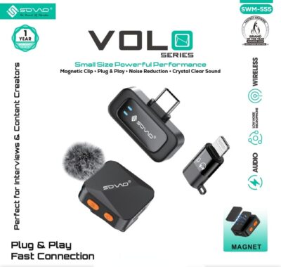 WhatsApp Image 2026-08-09 at 8.35.58 AM (1) SOVO SWM-555 VOLO Series Wireless Lavalier Microphone