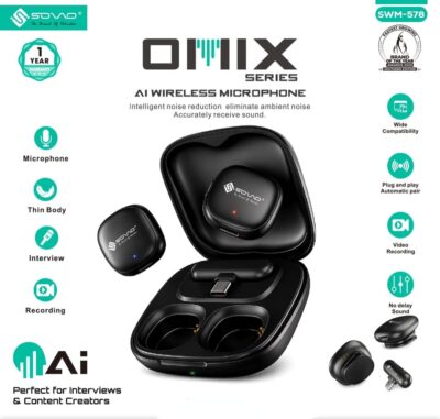 SOVO SWM-578 OMIX AI Dual Wireless Lavalier Microphone